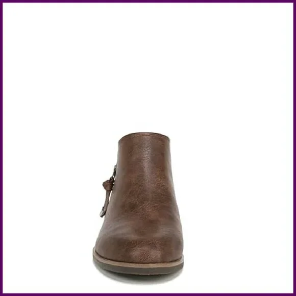 Wide Width Ankle Booties 7.5, Side Zipper, 1 Inch Heel, Faux Suede
